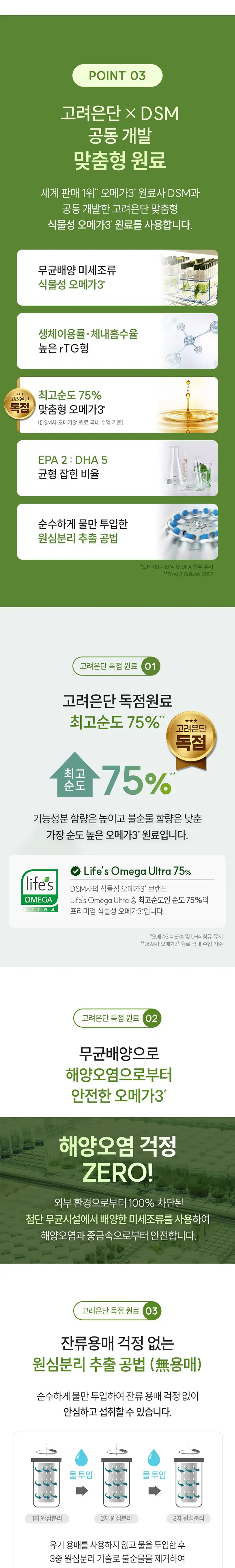 고려은단 식물성 퓨어 알티지 오메가3 60캡슐 (2개월분) 상세페이지 2