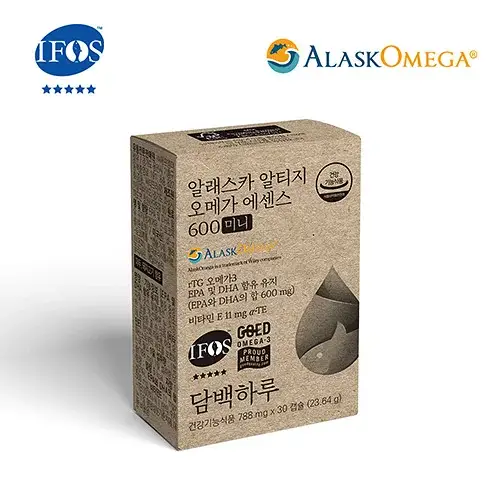 담백하루 알래스카 알티지 오메가 에센스 600 미니 30캡슐 (1개월분)