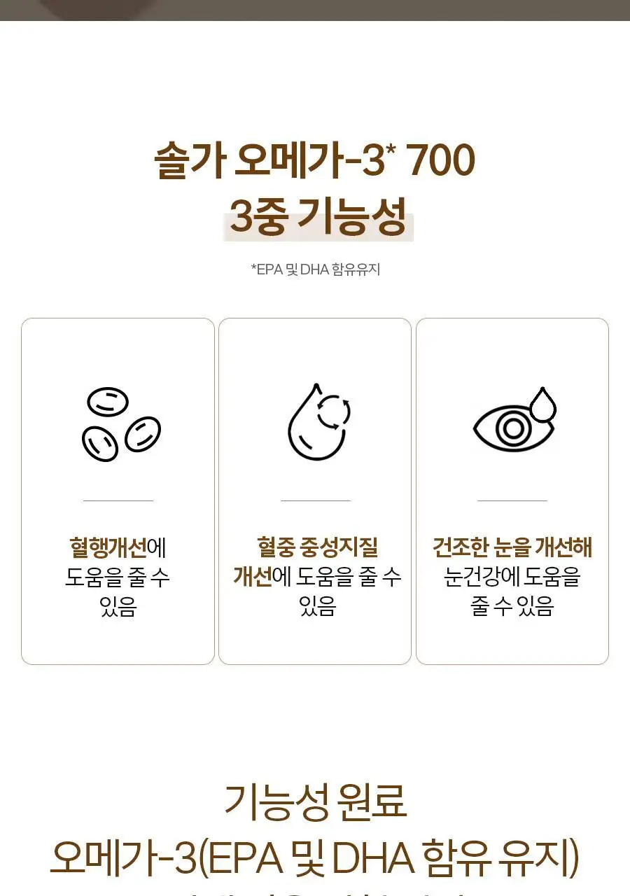 솔가 오메가-3 700 EPA&DHA (60캡슐/2개월분) 상세페이지 4