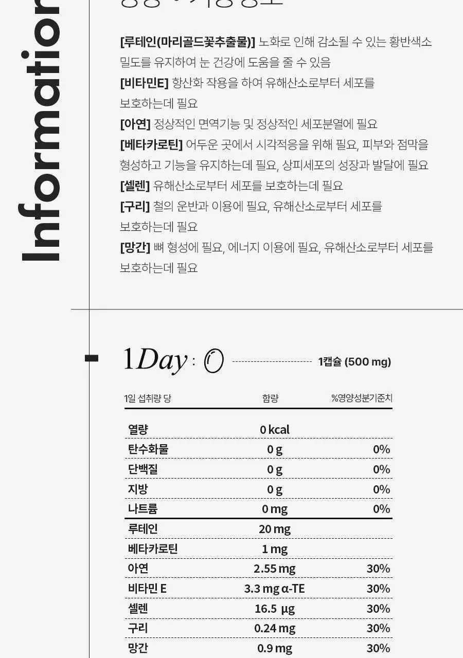 안국건강 아이원 눈에좋은 루테인 플러스 기프트 180캡슐 (6개월분) 상세페이지 3