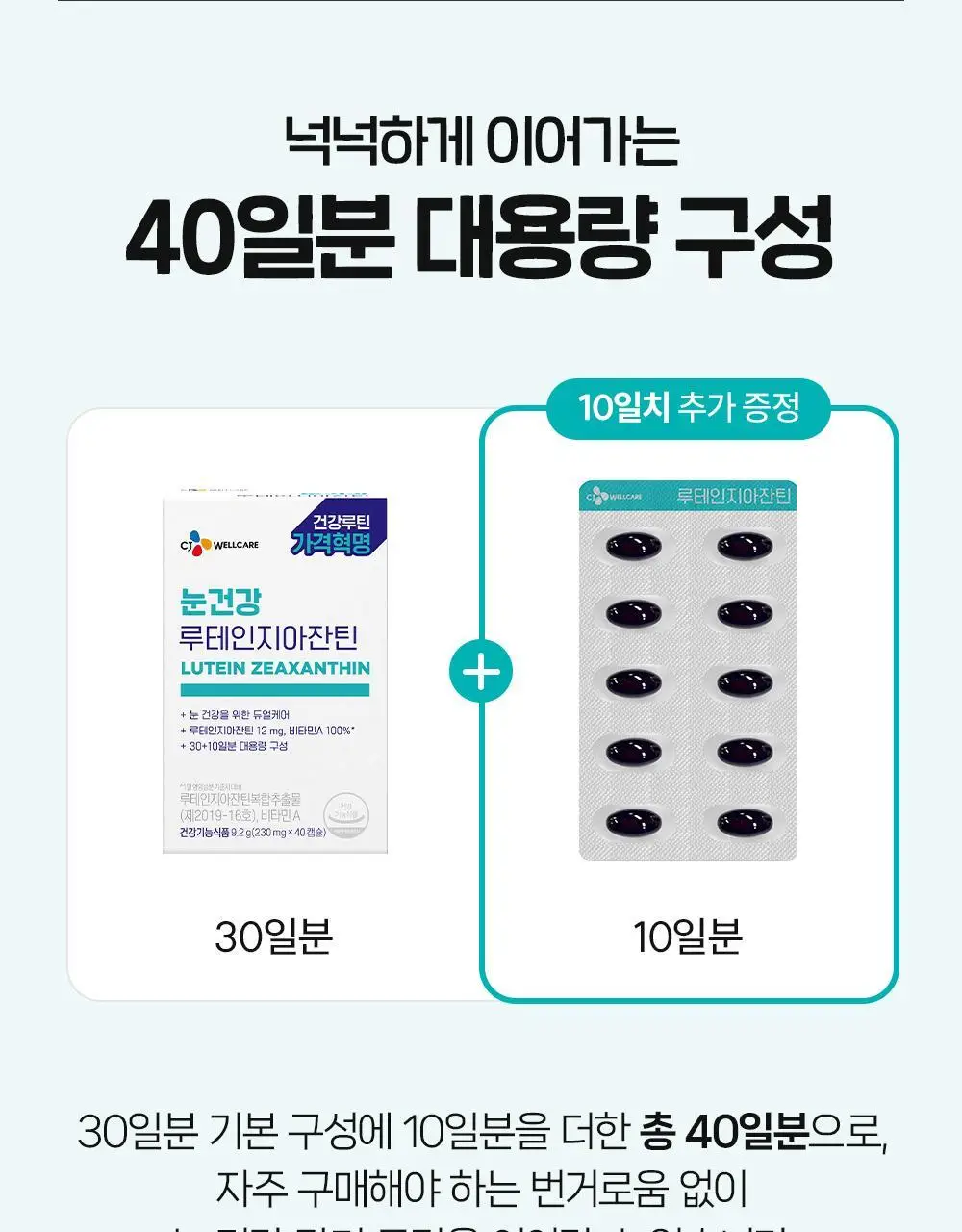 CJ웰케어 눈건강 루테인지아잔틴 40캡슐 (40일분) (OY단독) 상세페이지 15
