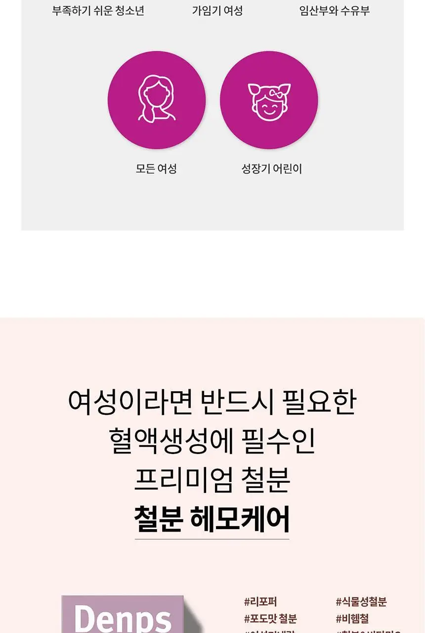 덴프스 철분 헤모케어 1/2/3박스 (1/2/3개월분) 상세페이지 6