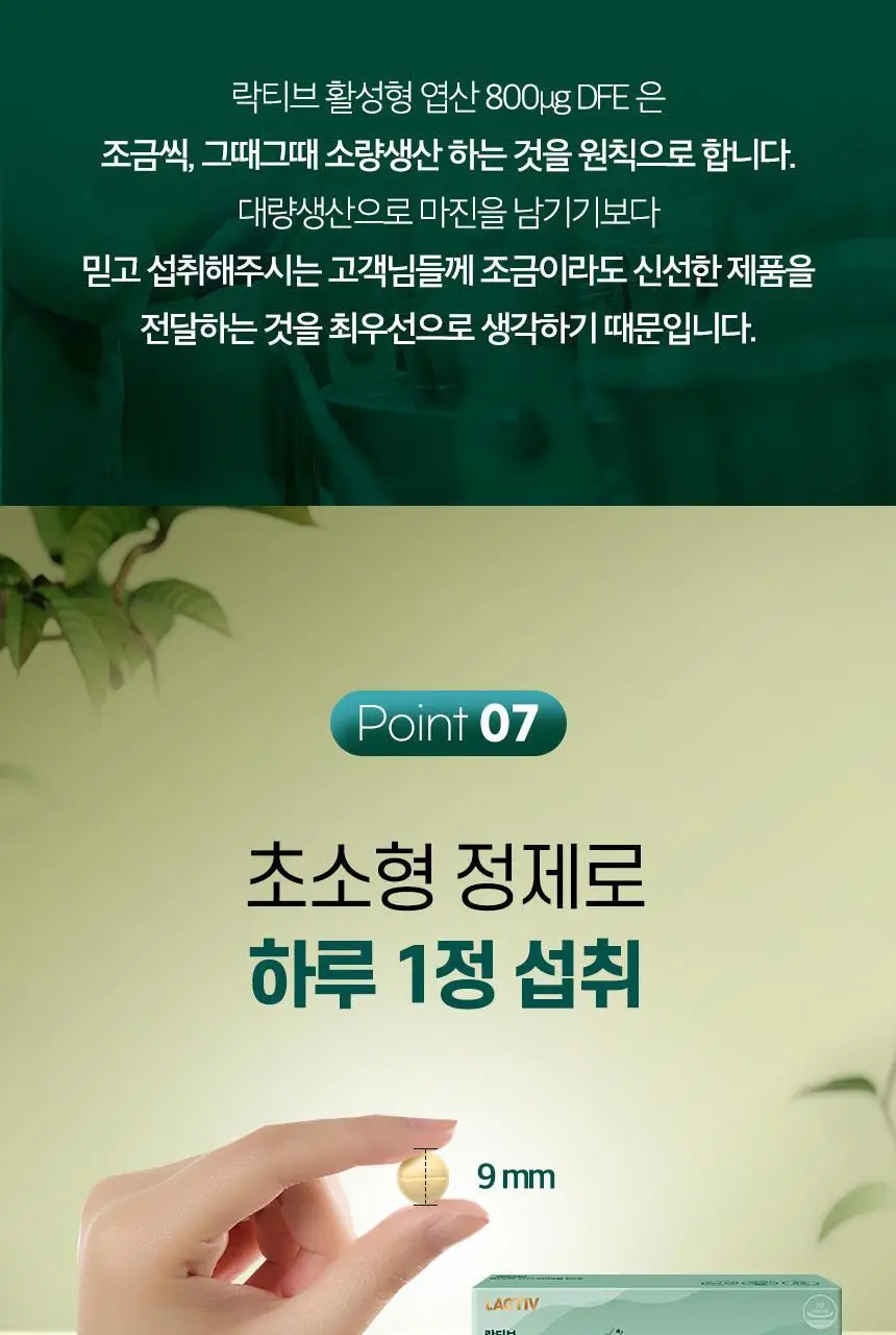 락티브 활성형 엽산 800ug DFE 56정 (8주분) 상세페이지 29