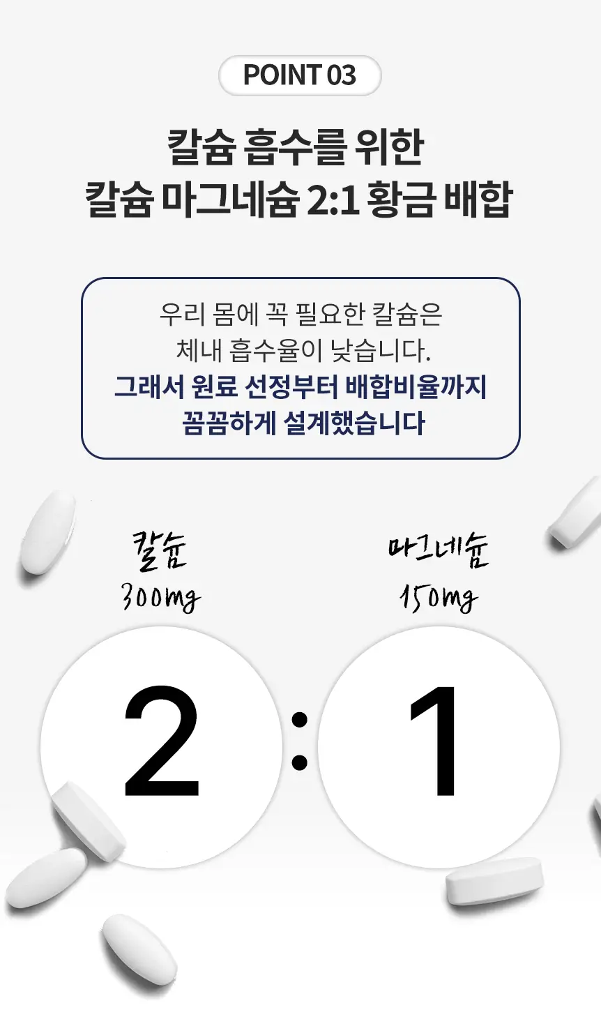 메디트리 칼슘 마그네슘 아연 플러스 비타민D 180정 (6개월분) 상세페이지 7