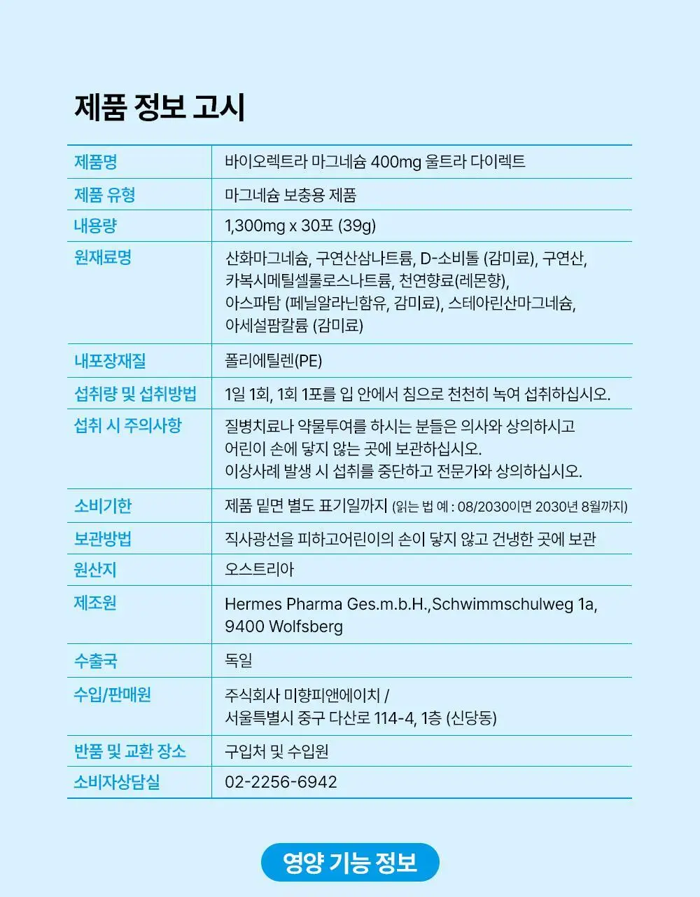 바이오렉트라 마그네슘 400 울트라 다이렉트 상세페이지 33