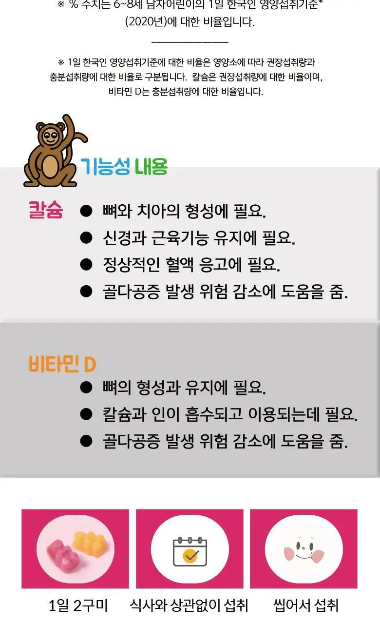 허벌랜드 키즈 키 포인트 칼슘 비타민D3 식물성 구미젤리 (1개월분) 상세페이지 10