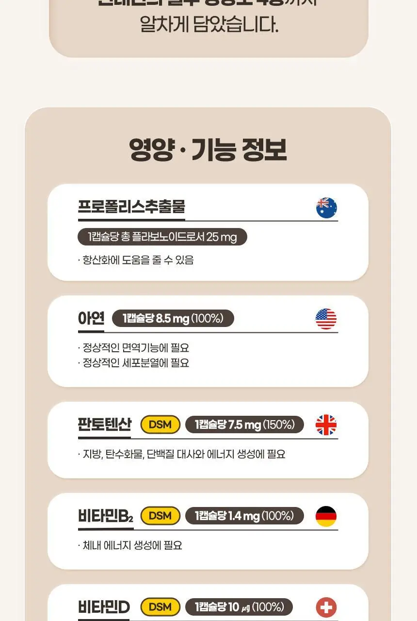GNM 프로폴리스 플러스 아연 비타민D 30캡슐 3박스 (3개월분) 상세페이지 13