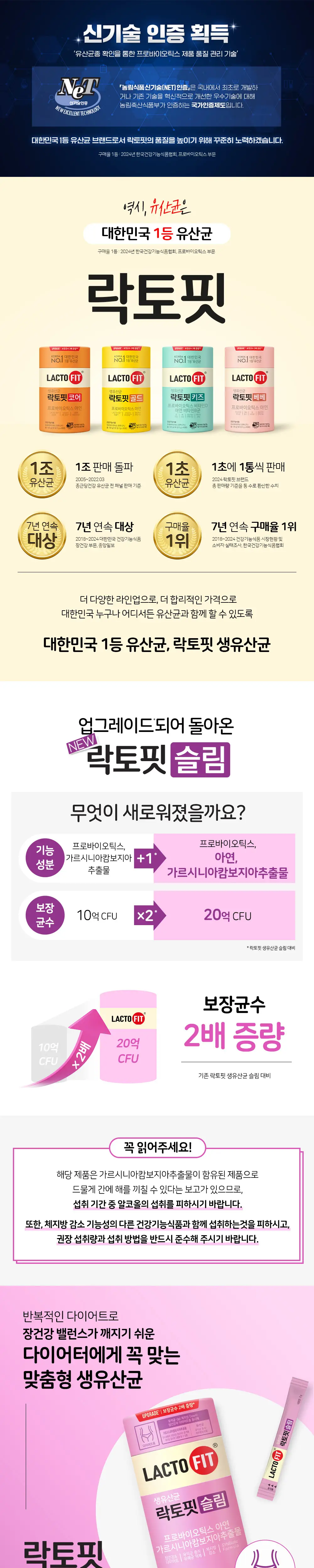락토핏 슬림 30포 (15일분) 상세페이지 3