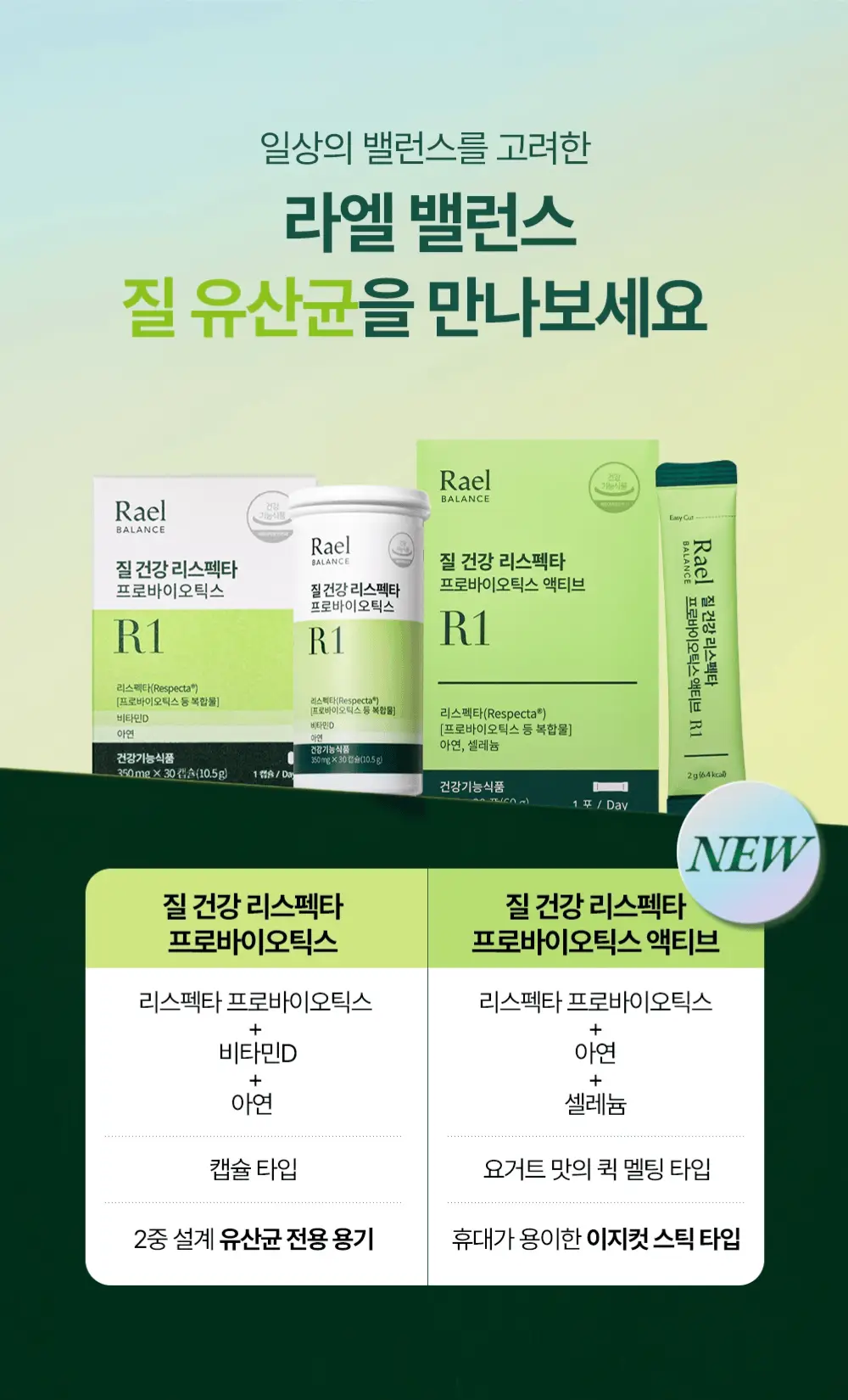 라엘 밸런스 질 건강 리스펙타 프로바이오틱스 액티브 30포 (1개월분) 상세페이지 7