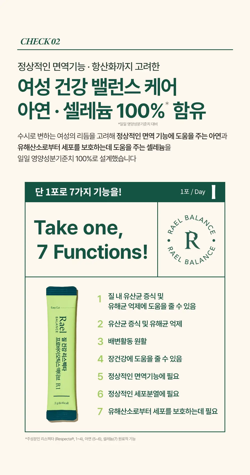 라엘 밸런스 질 건강 리스펙타 프로바이오틱스 액티브 30포 (1개월분) 상세페이지 13