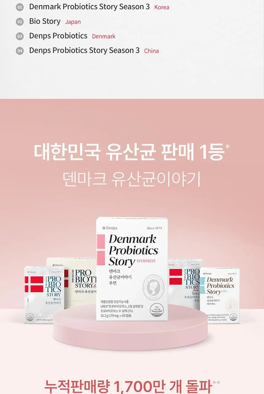 덴프스 덴마크 유산균이야기 우먼 2/3박스 (4개월/6개월분) +증정: 콜라겐3포 등 상세페이지 7