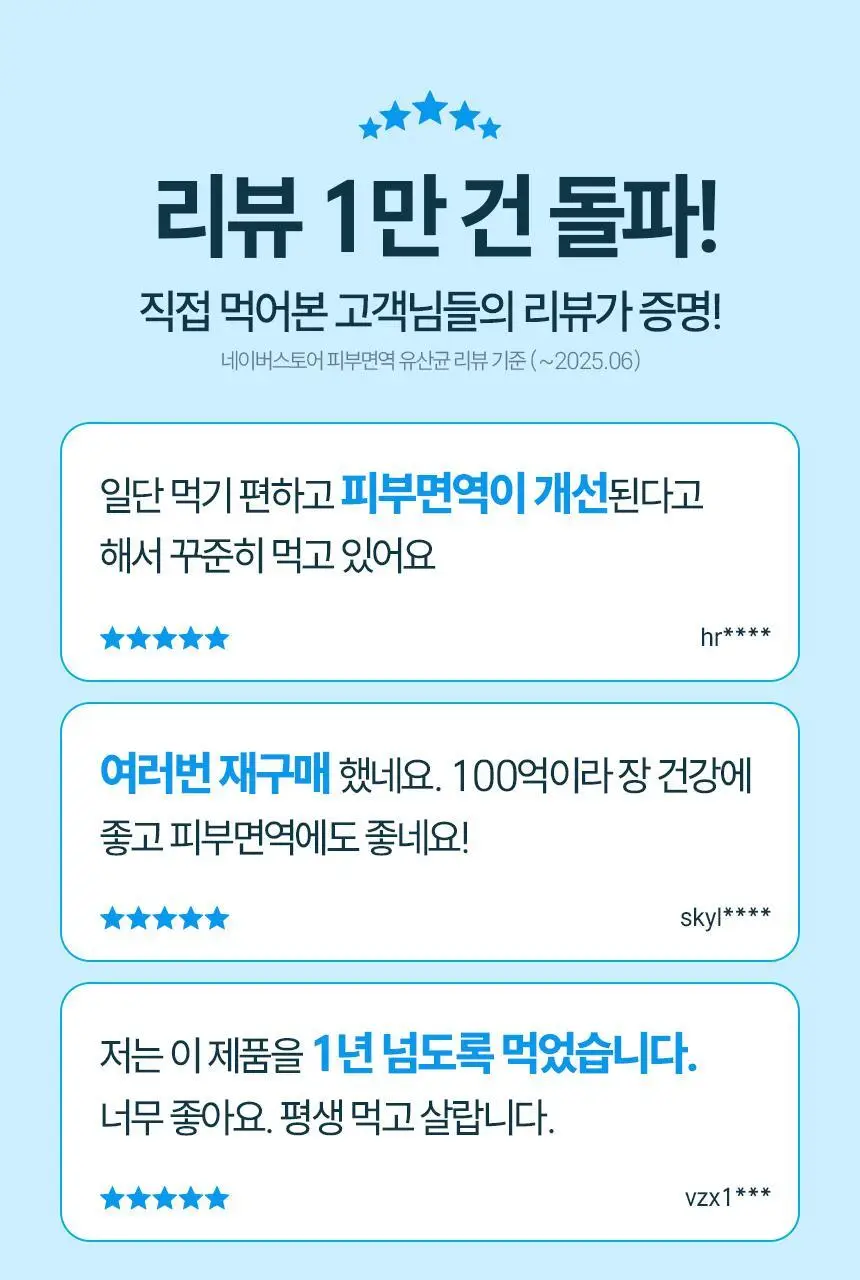 CJ 바이오코어 피부면역유산균 100억 30+10포 / 30캡슐 상세페이지 2