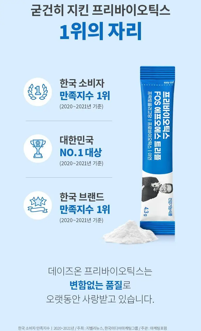 데이즈온 오한진 프리바이오틱스 FOS 트리플 30포 (1개월분) 상세페이지 10