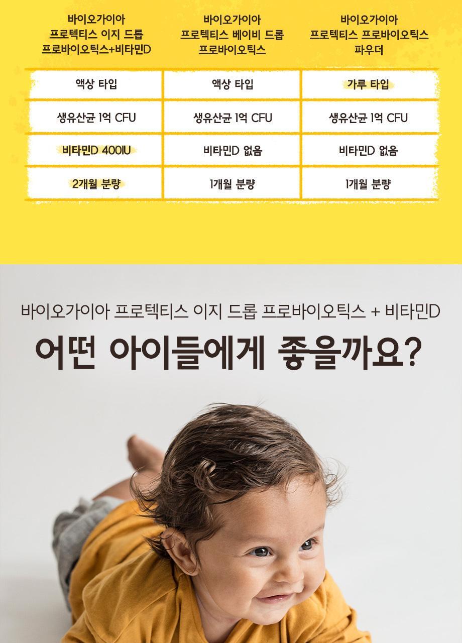 바이오가이아 프로텍티스 이지 드롭 프로바이오틱스+비타민D 10ml (2개월분) 상세페이지 25