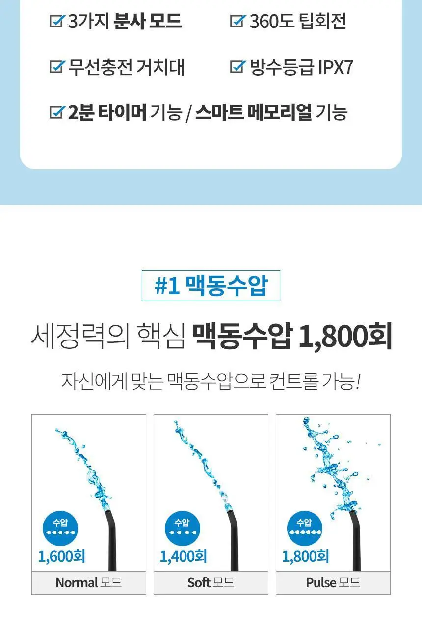 덴탈픽 휴대용 구강세정기 DP-2300K 상세페이지 6