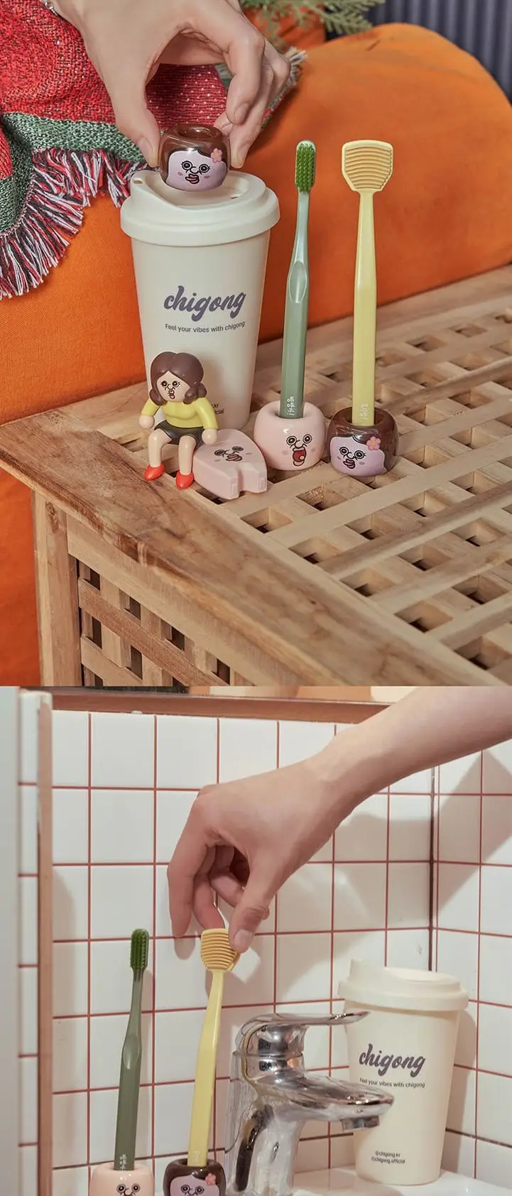 치공 빵빵이옥지 세라믹 칫솔꽂이세트 (2P) 상세페이지 3