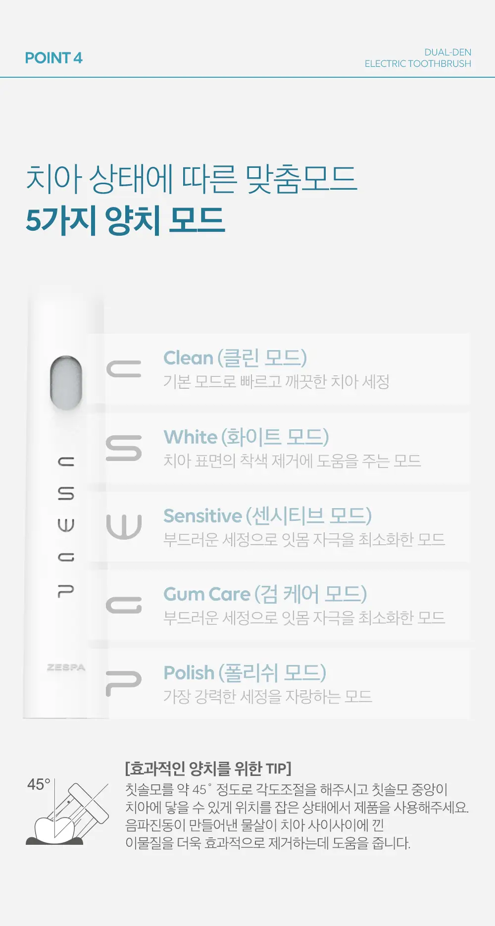 제스파 듀얼덴 건조살균 음파전동칫솔 ZPL1085 상세페이지 19
