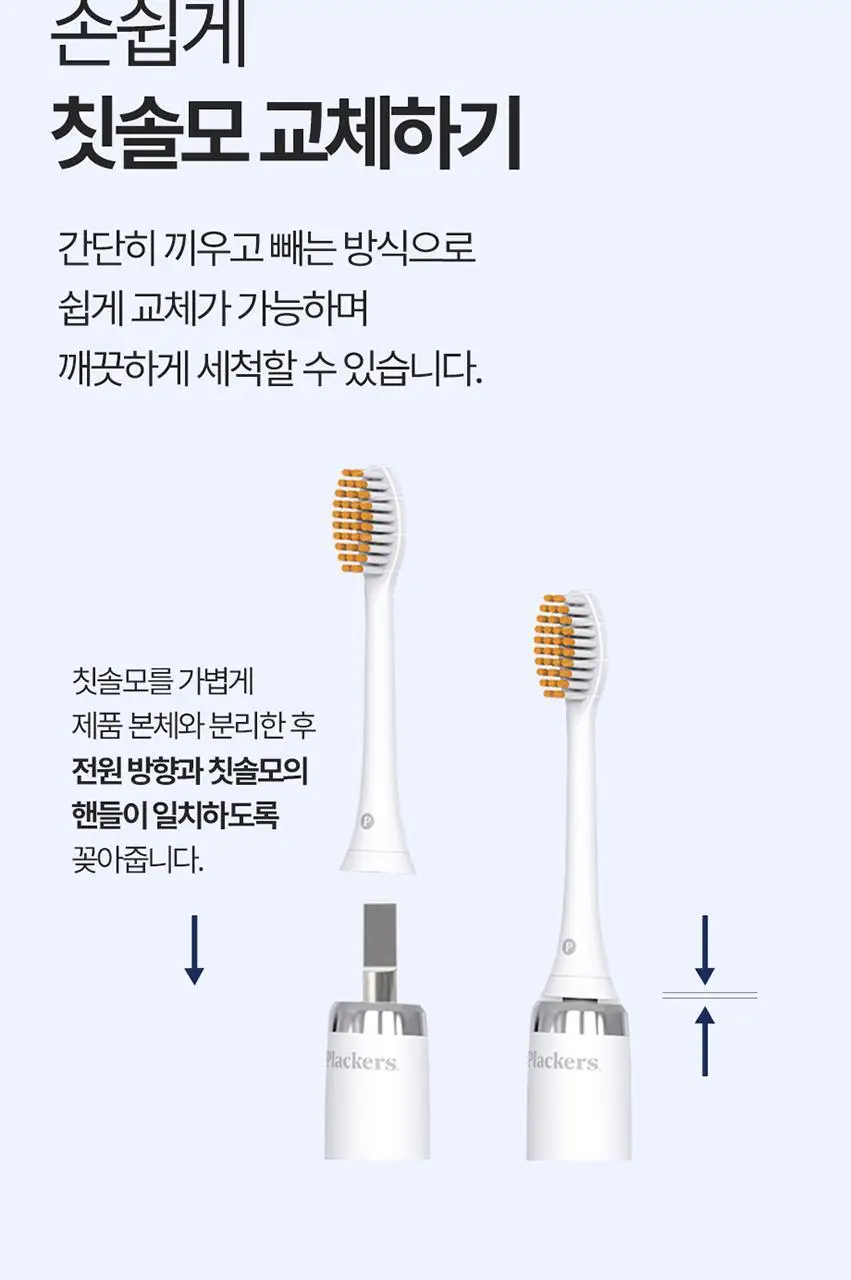 플랙커스 소닉 칫솔모 3종 중 택1 (프리미엄클린, 치간클린, 잇몸보호) 상세페이지 8