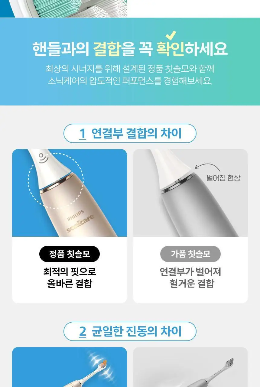 필립스 소닉케어 옵티멀 플라그 케어 칫솔모 HX9028/14 상세페이지 5