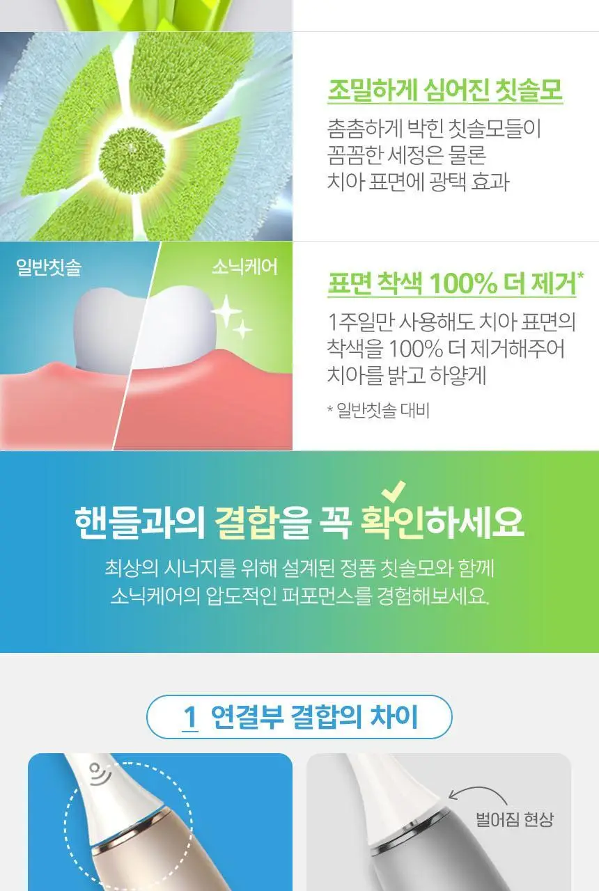 필립스 소닉케어 옵티멀 화이트 칫솔모 HX6064/14 상세페이지 5