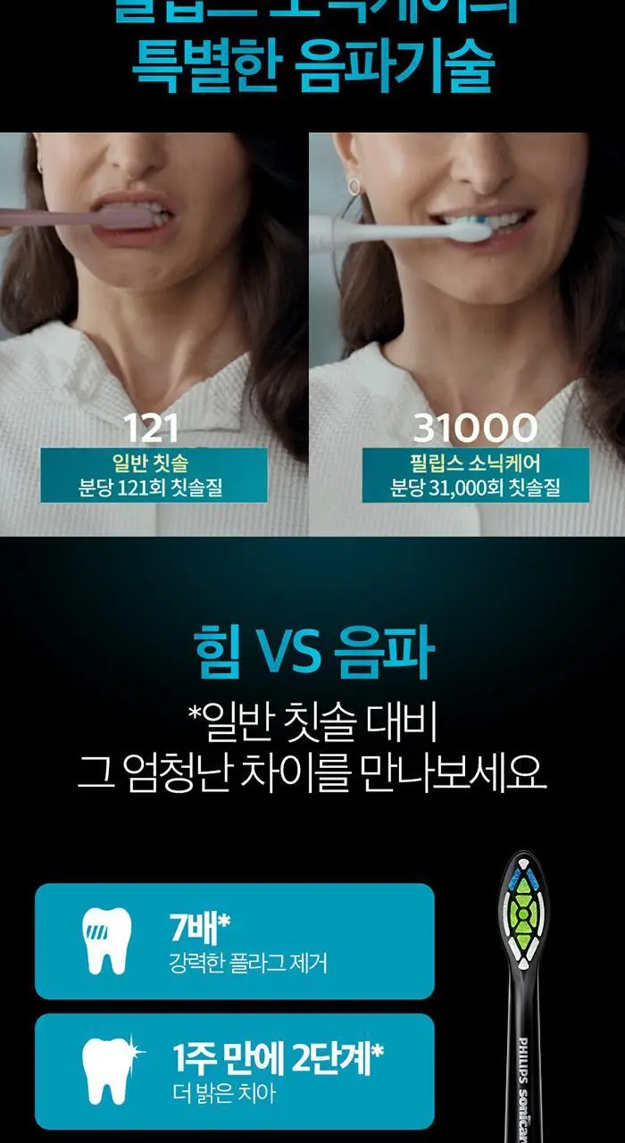 필립스 소닉케어 프로텍티브클린 4300 블랙에디션 전동칫솔 (HX6414/01) 상세페이지 9