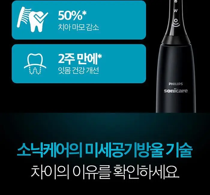 필립스 소닉케어 프로텍티브클린 4300 블랙에디션 전동칫솔 (HX6414/01) 상세페이지 10
