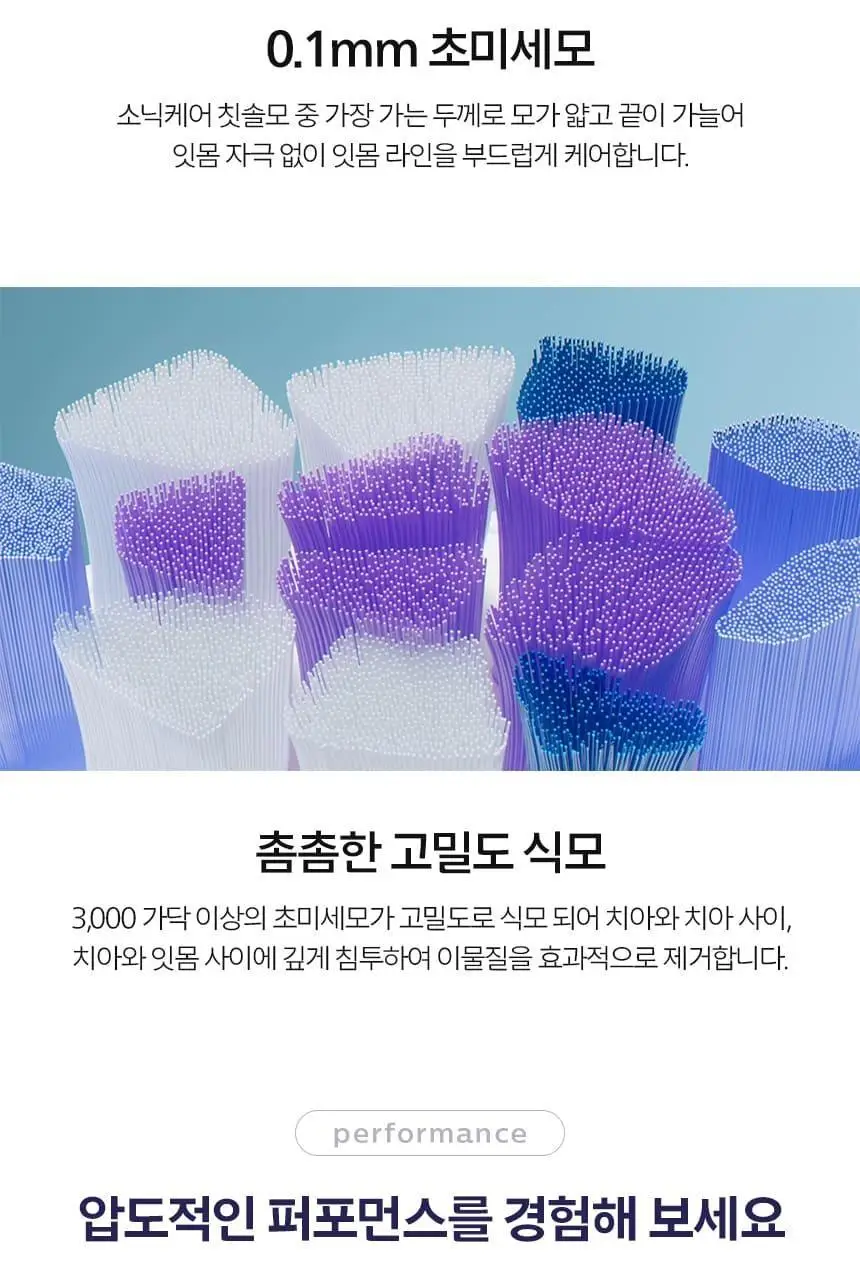 필립스 소닉케어 S2 센서티브 초미세모 칫솔모 HX6052/91 상세페이지 5