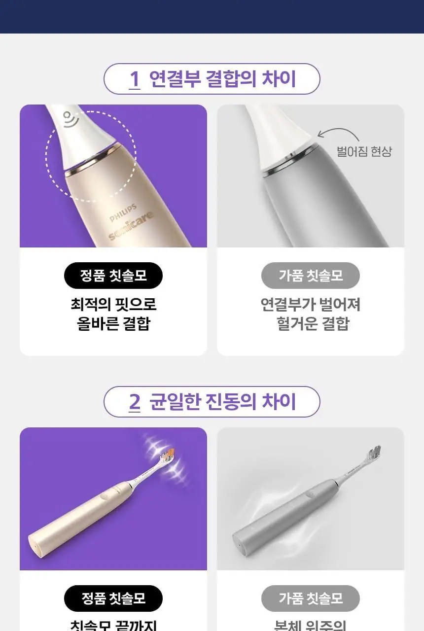 필립스 소닉케어 S2 센서티브 초미세모 칫솔모 HX6052/91 상세페이지 11