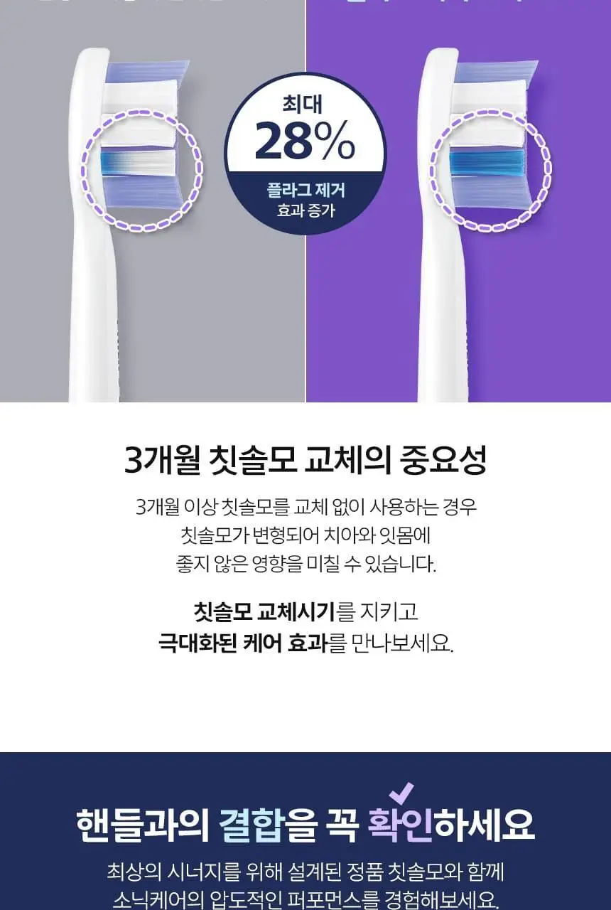 필립스 소닉케어 S2 센서티브 초미세모 칫솔모_HX6052/14 상세페이지 10