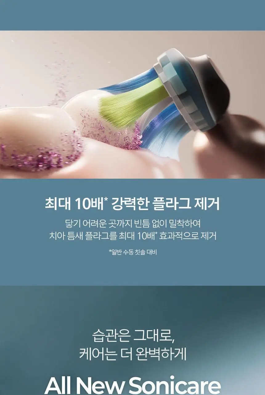 필립스 All New 소닉케어 5000 시리즈 HX7113/04 네이비 블루 상세페이지 6