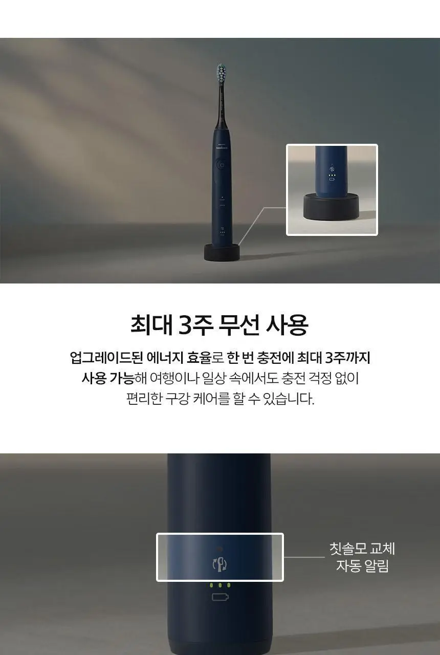 필립스 All New 소닉케어 5000 시리즈 HX7113/04 네이비 블루 상세페이지 15