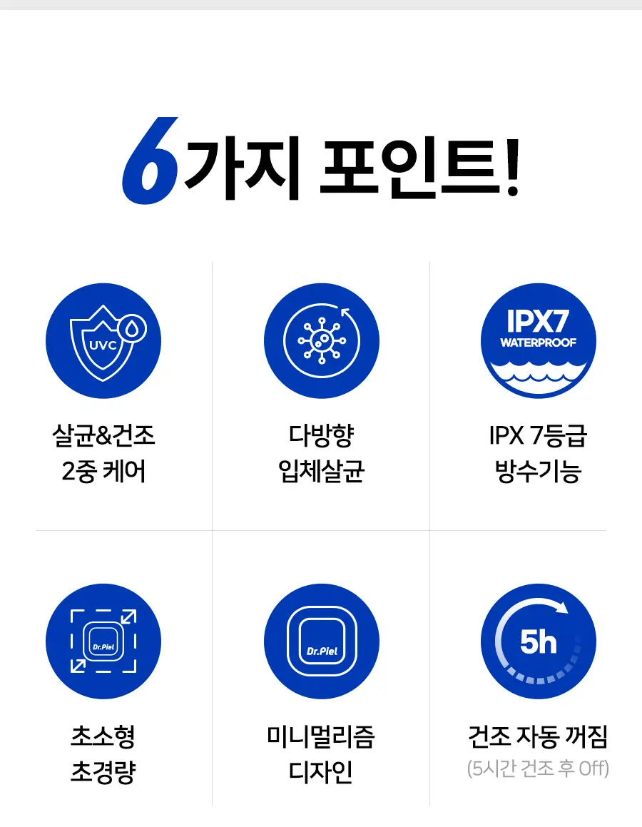 닥터피엘 올뉴큐빙 칫솔 살균 건조기 3종 택1 (퓨어 화이트/베이비 핑크/스카이 블루) 상세페이지 33