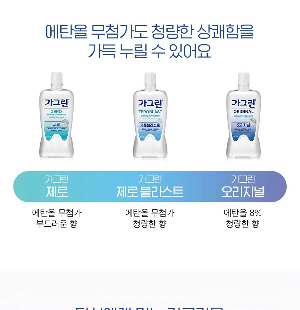 가그린 제로 블라스트 750ml 상세페이지 5