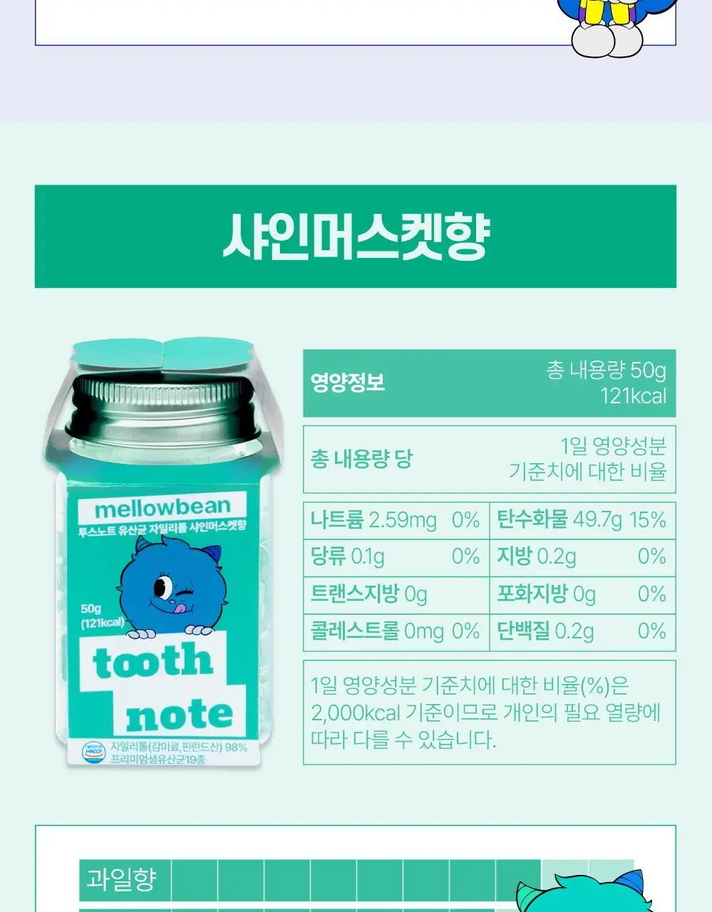 투스노트 유산균 자일리톨 캔디 4종 택 1 (레몬/사과/샤인머스켓/오리지널) 상세페이지 20