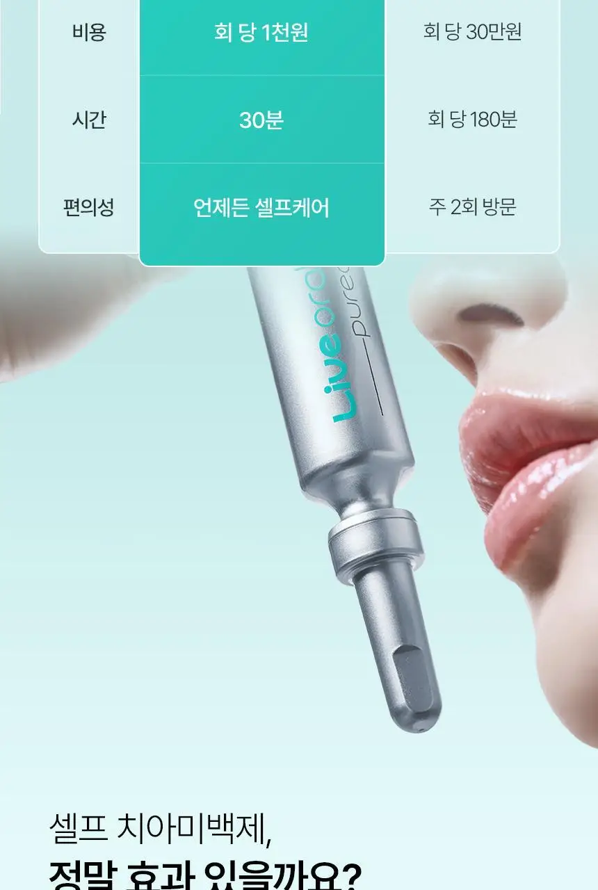 라이브오랄스 퓨어다이아 셀프 치아미백제 (2주분) 상세페이지 11