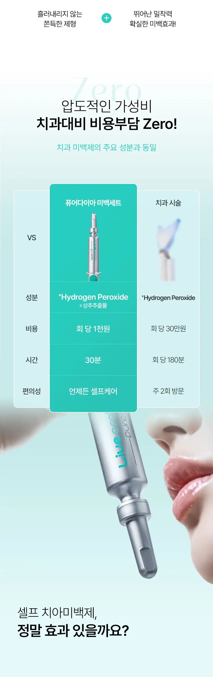 라이브오랄스 퓨어다이아 치아미백제(2주분) 기획 / 단품 상세페이지 8