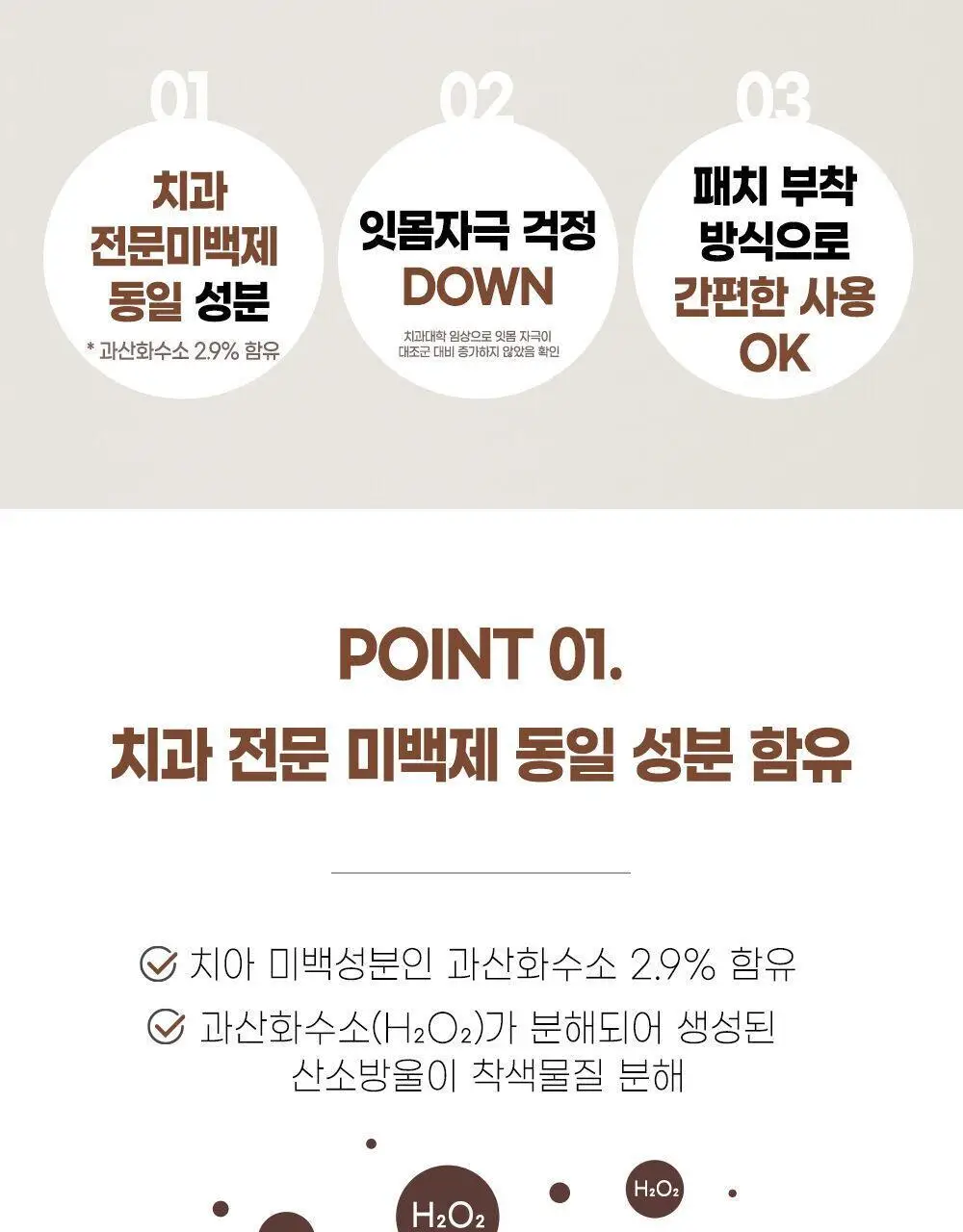 뷰센 화이트 치아 미백패치 일주일팩 7매 (+뷰센28 미니 20g 증정) 상세페이지 5