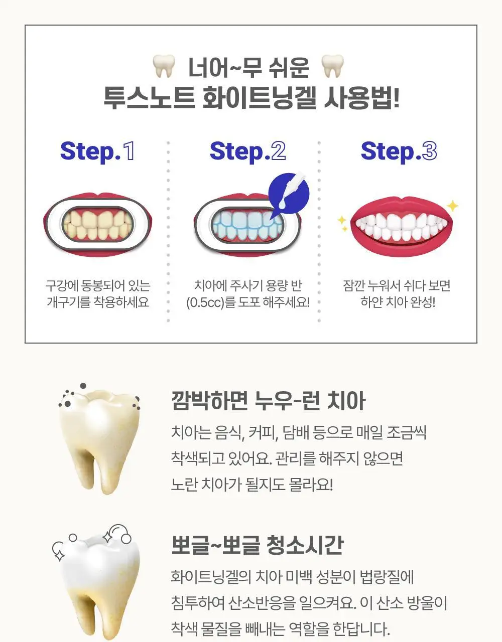 투스노트 화이트닝겔 14개입 (2주분) 상세페이지 5