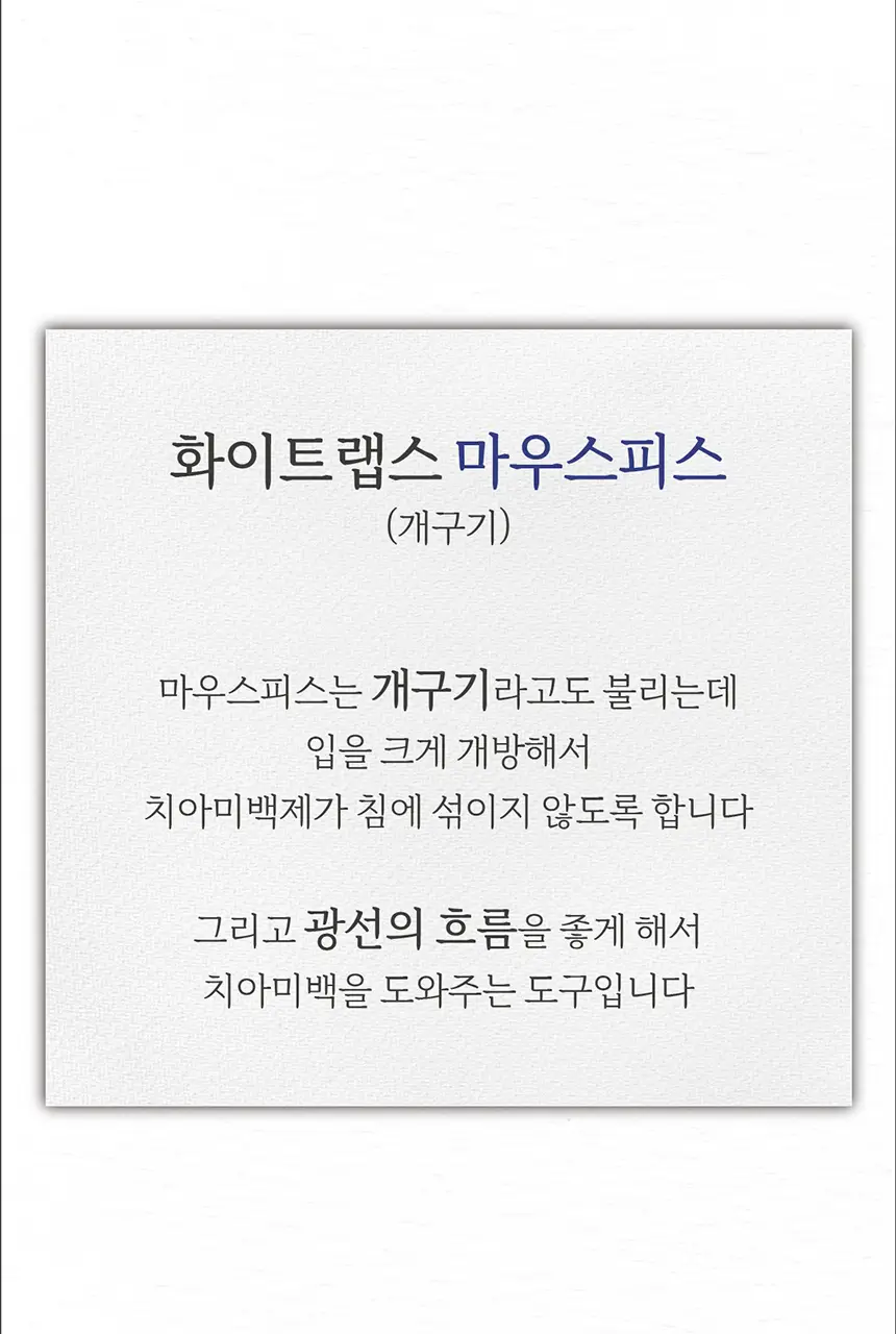 화이트랩스 마우스피스 2 colors (투명/블루) 상세페이지 3
