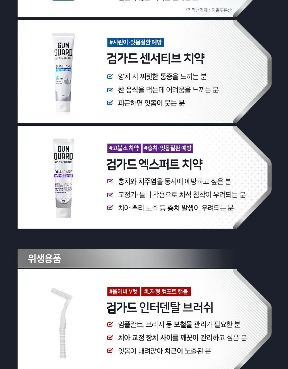 검가드 센서티브 치약 150g 상세페이지 14