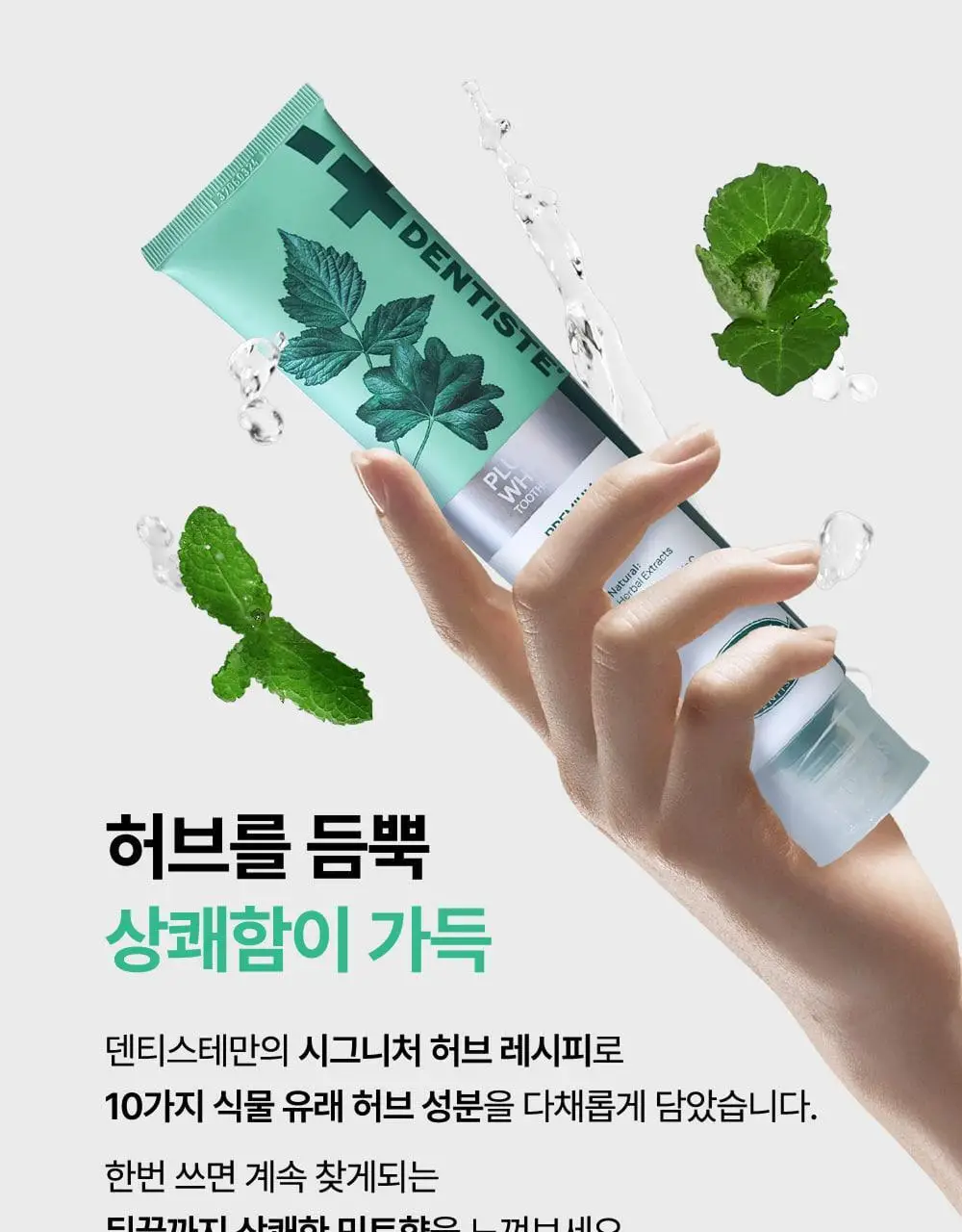 덴티스테 뉴플러스화이트 치약 튜브 160g 4개입/12개입 상세페이지 3