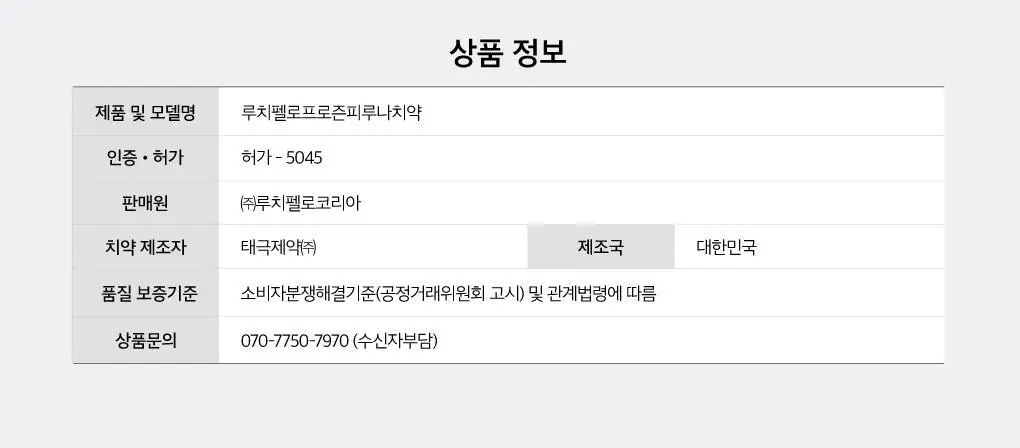 루치펠로 프로즌피루나 치약 70g 상세페이지 11