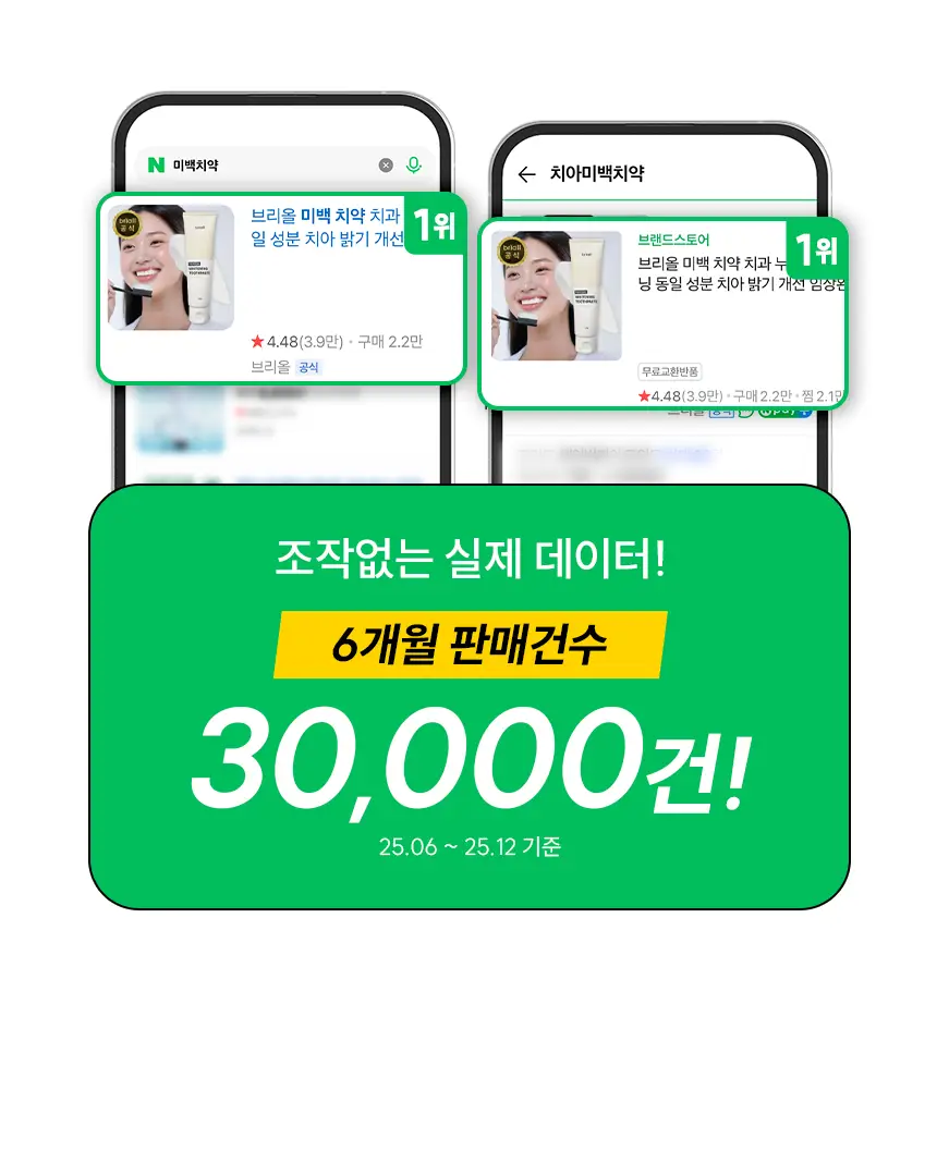 브리올 미백보장 프리미엄 미백치약 120g 상세페이지 32