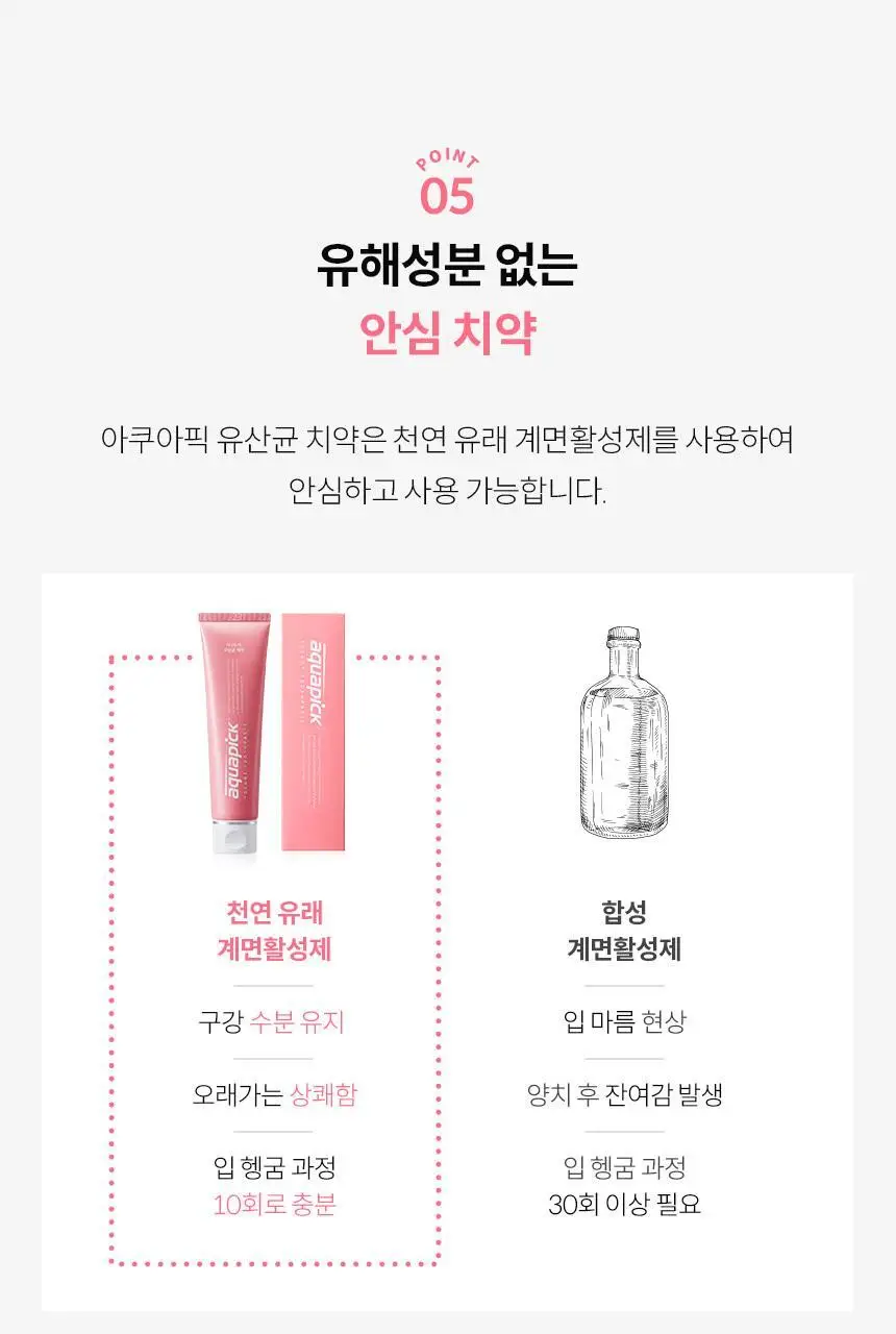 아쿠아픽 유산균 치약 130g 상세페이지 14