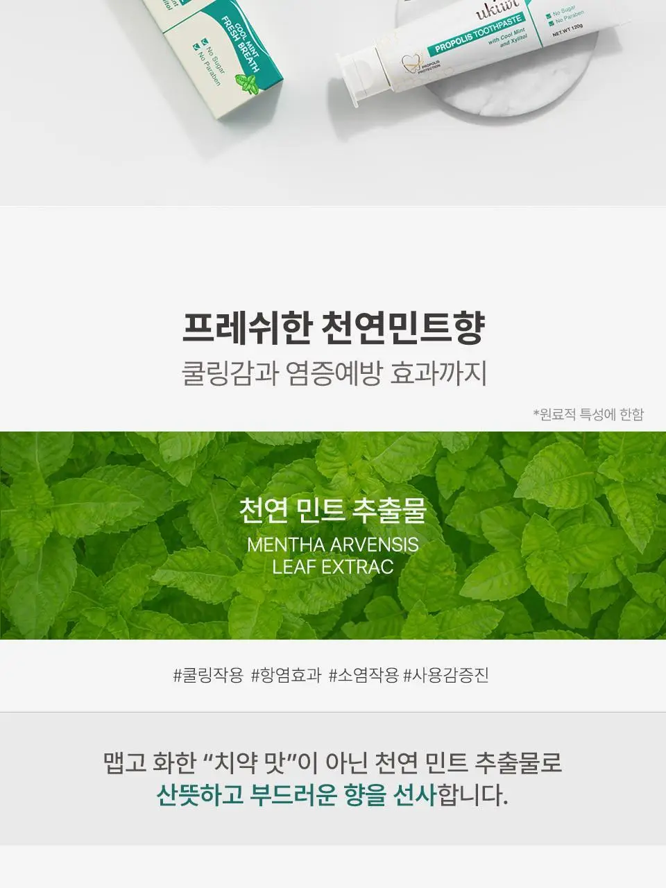 유키위 민티 치약 120g 상세페이지 10
