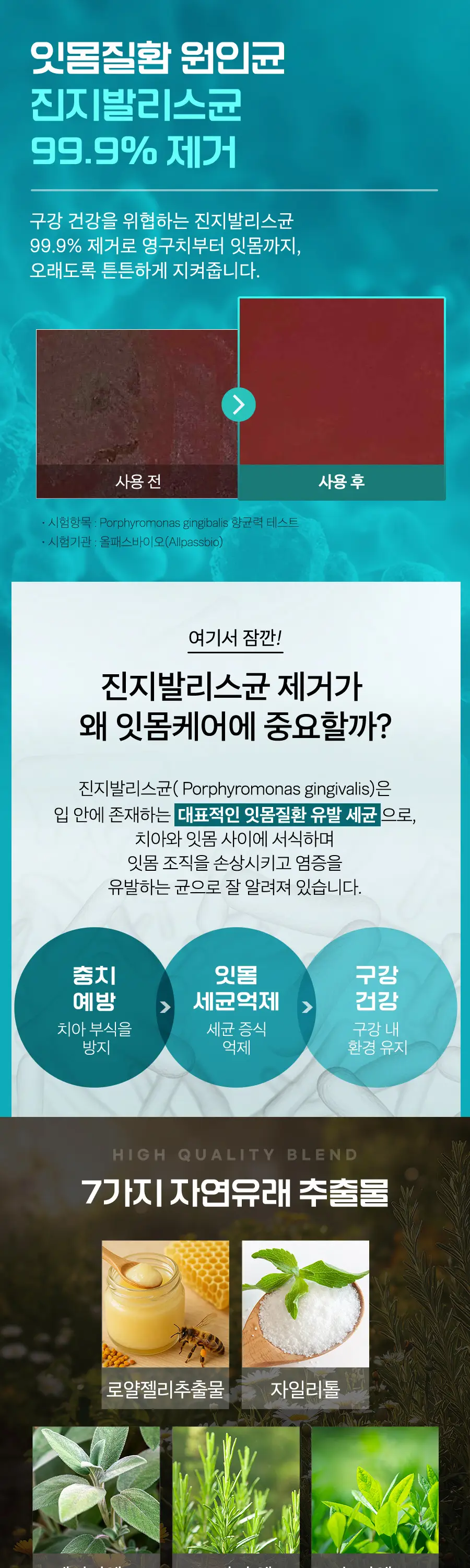 크리오 덴티메이트 하이토탈케어 검 컨트롤 치약 150g 6개 상세페이지 4