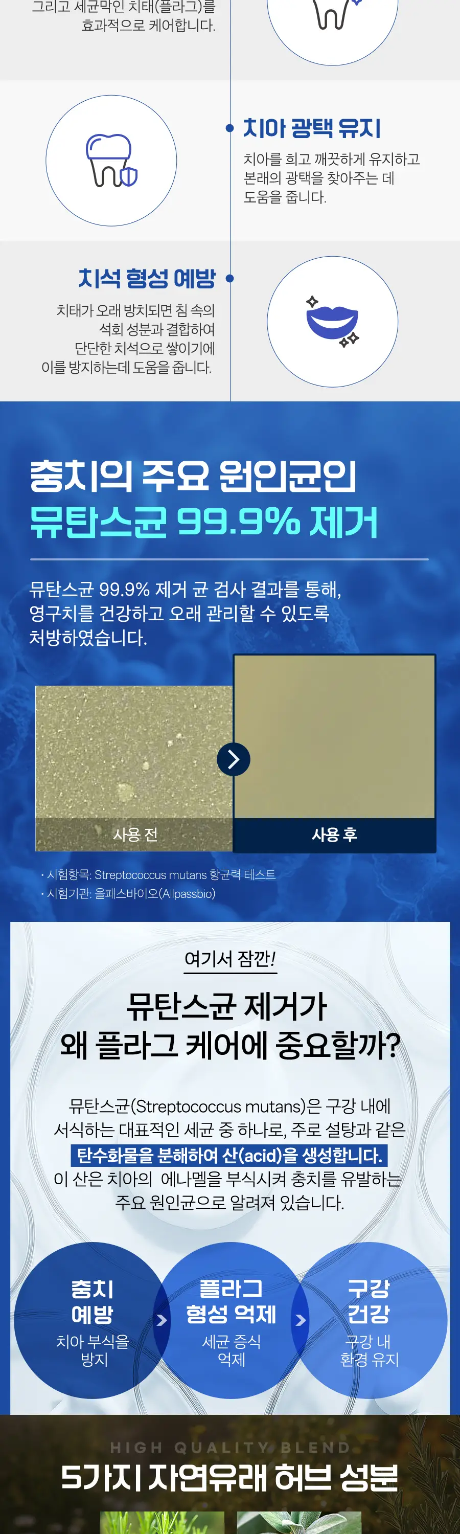 크리오 덴티메이트 하이토탈케어 플라그컨트롤 치약 150g 6개 상세페이지 4