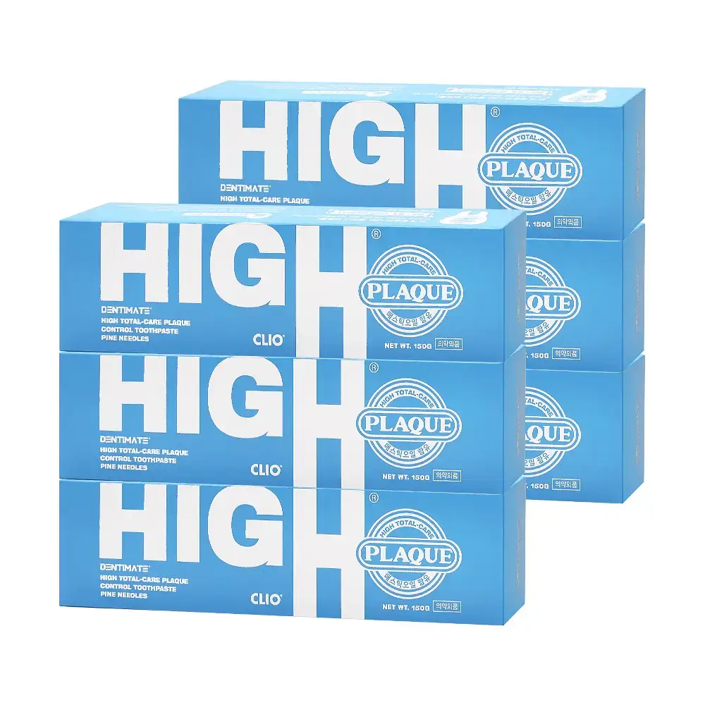 크리오 덴티메이트 하이토탈케어 플라그컨트롤 치약 150g 6개