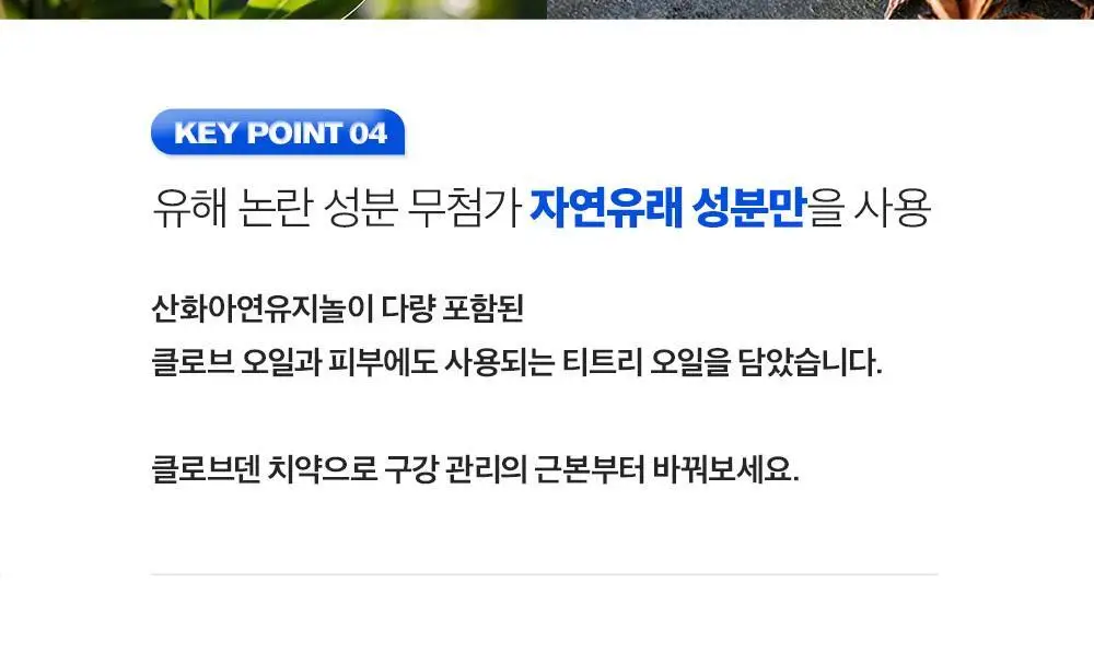 클로브덴 비건 치약 오리지널, 데일리 구취케어 100g 상세페이지 20