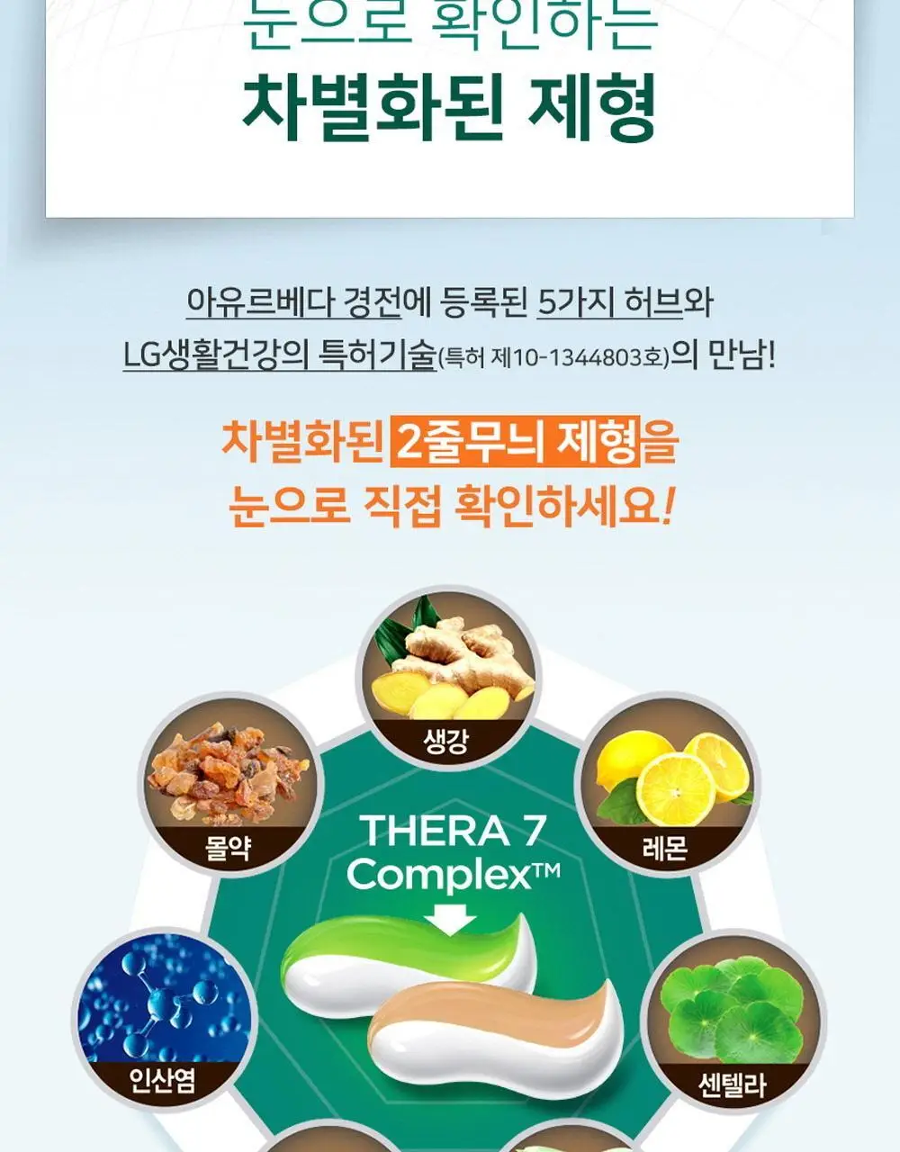 페리오 토탈7 메디컬허브 치약 100g 2종 택1 (바질민트 / 라임허브민트) 상세페이지 6